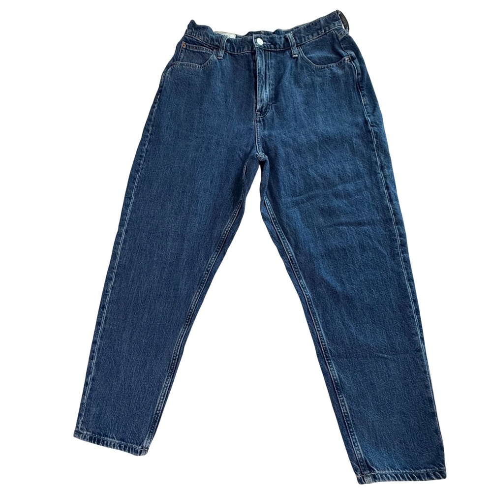 Gap Mom Jean‎ High Rise Dark Wash Denim Blue Jeans 31 12 D464